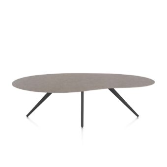 Xooon eetkamertafel SALUTI organisch 240x120 cm (4-poot off black) lava