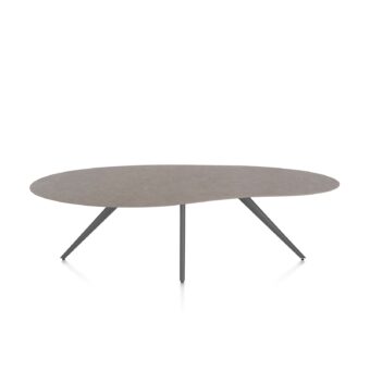 Xooon eetkamertafel SALUTI organisch 240x120 cm (4-poot grafiet) lava