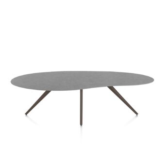 Xooon eetkamertafel SALUTI organisch 240x120 cm (4-poot steelbrown) antraciet
