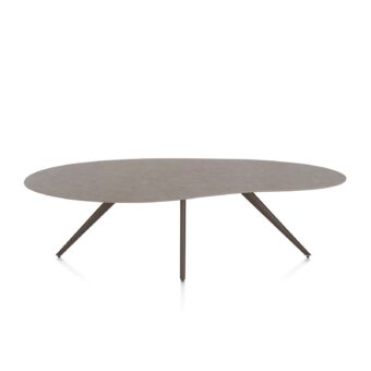 Xooon eetkamertafel SALUTI organisch 240x120 cm (4-poot steelbrown) lava