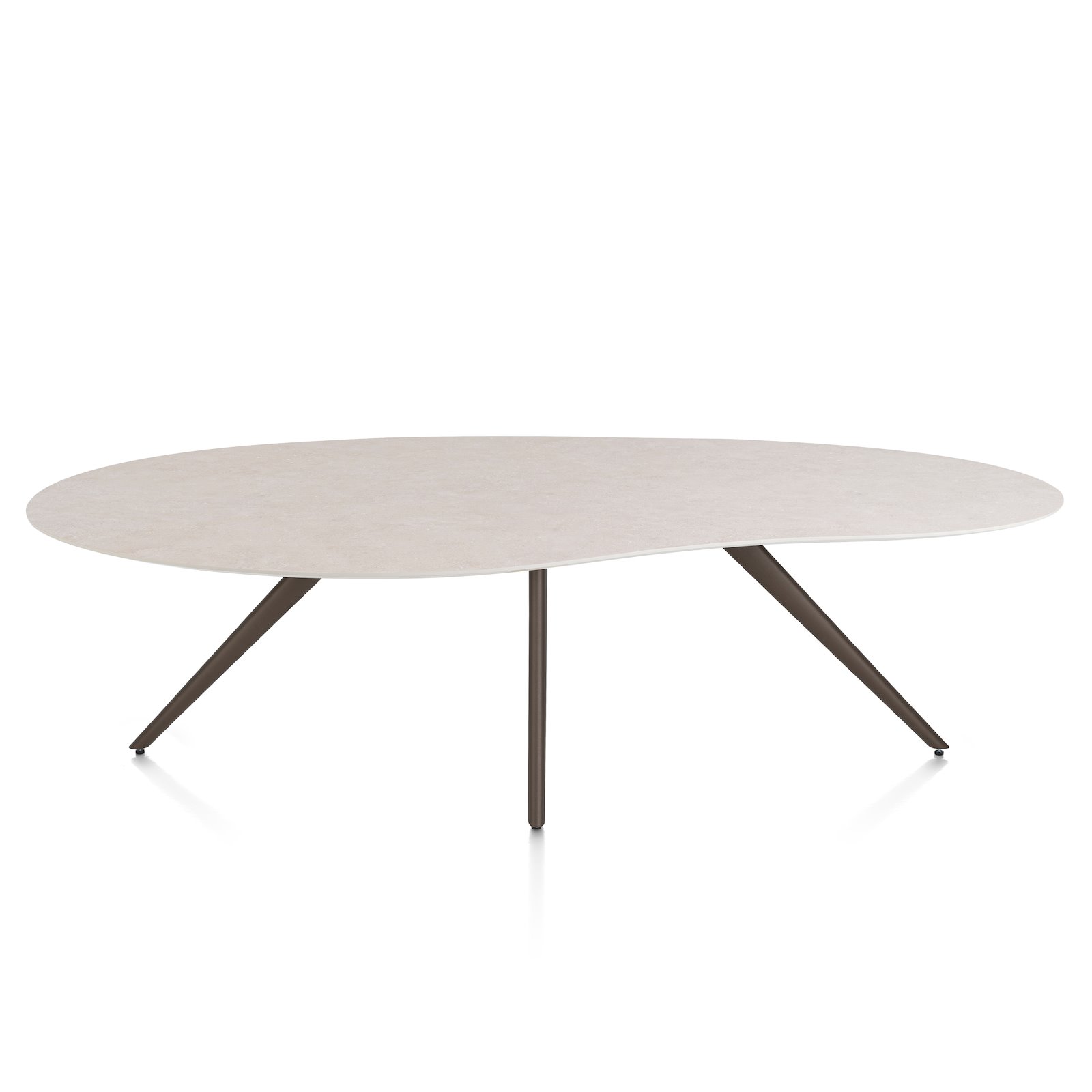 Xooon eetkamertafel SALUTI organisch 240×120 cm (4-poot steelbrown) light sand