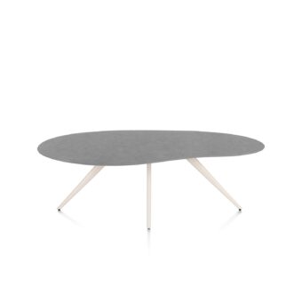 Xooon eetkamertafel SALUTI organisch 210x120 cm (4-poot creme) antraciet