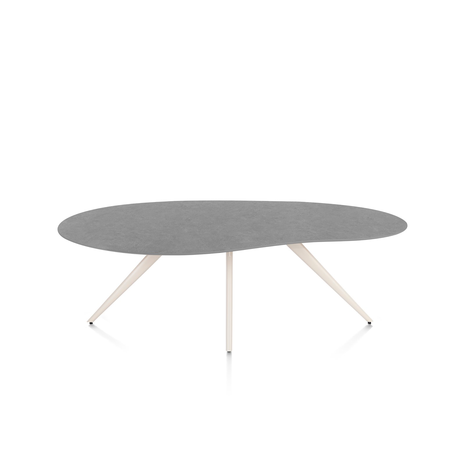 Xooon eetkamertafel SALUTI organisch 210×120 cm (4-poot creme) antraciet