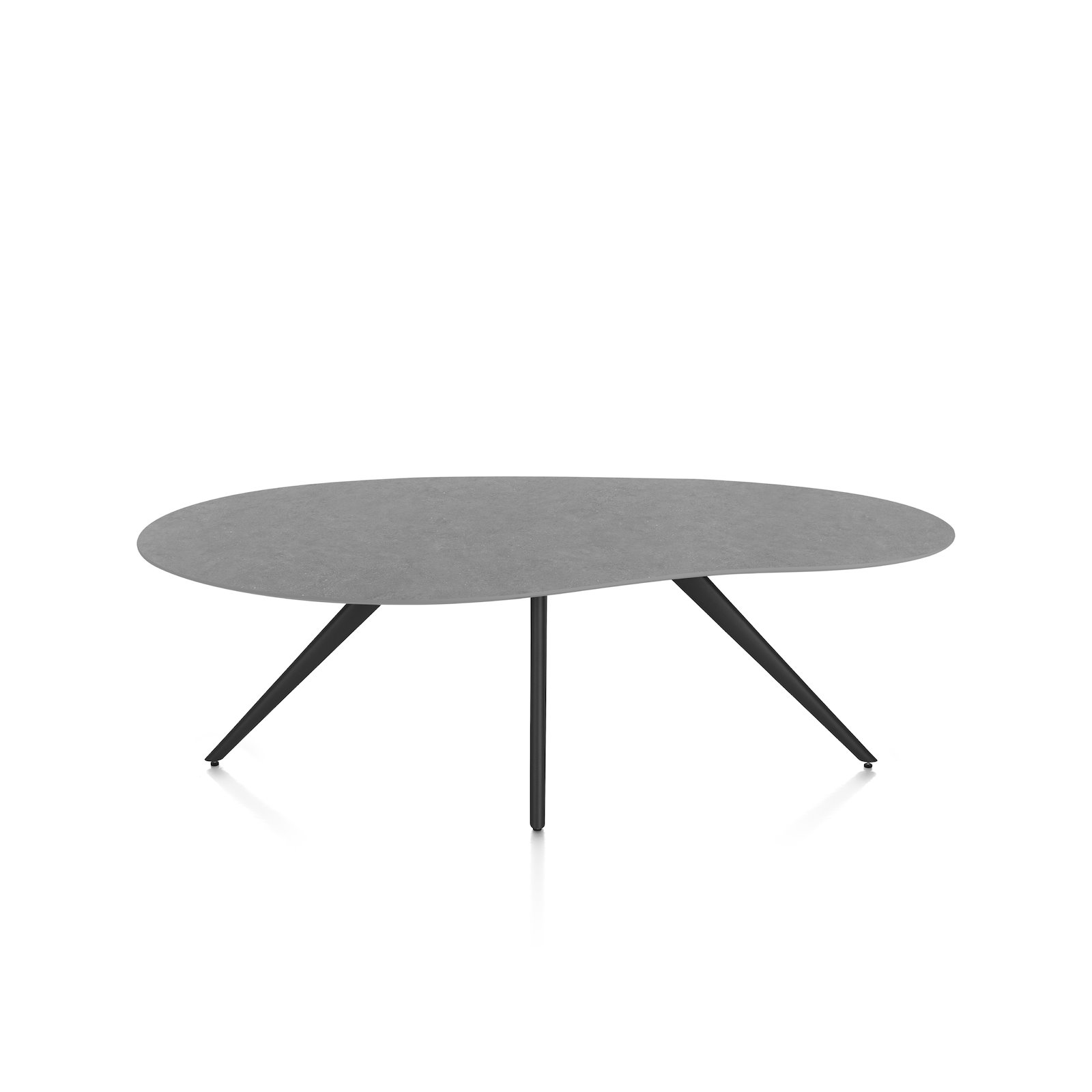 Xooon eetkamertafel SALUTI organisch 210×120 cm (4-poot off black) antraciet