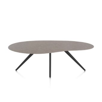 Xooon eetkamertafel SALUTI organisch 210x120 cm (4-poot off black) lava