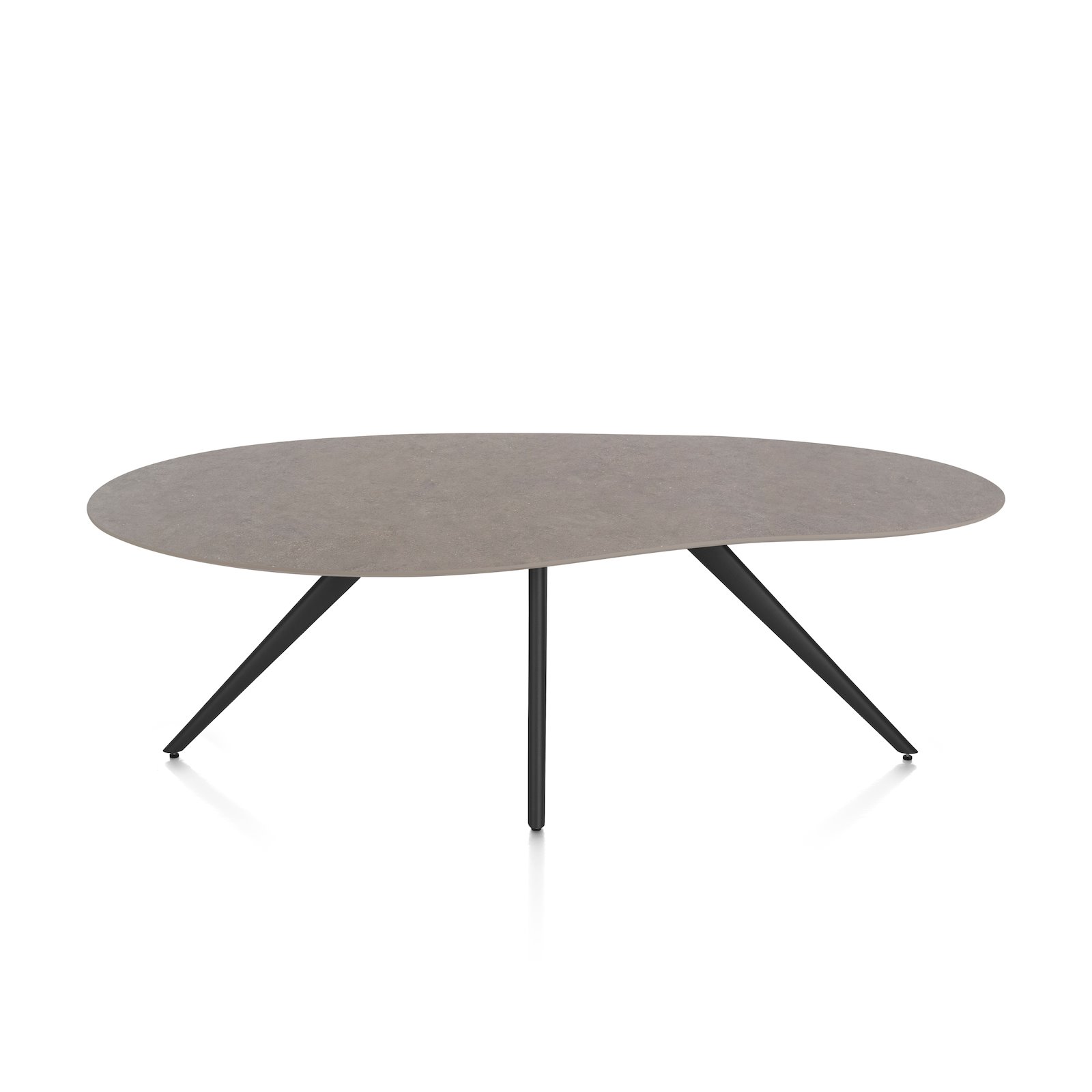 Xooon eetkamertafel SALUTI organisch 210×120 cm (4-poot off black) lava