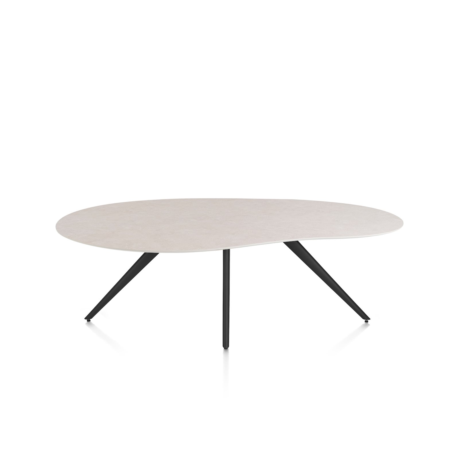 Xooon eetkamertafel SALUTI organisch 210×120 cm (4-poot off black) light sand
