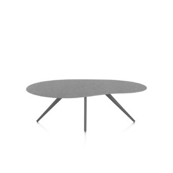 Xooon eetkamertafel SALUTI organisch 210x120 cm (4-poot grafiet) antraciet
