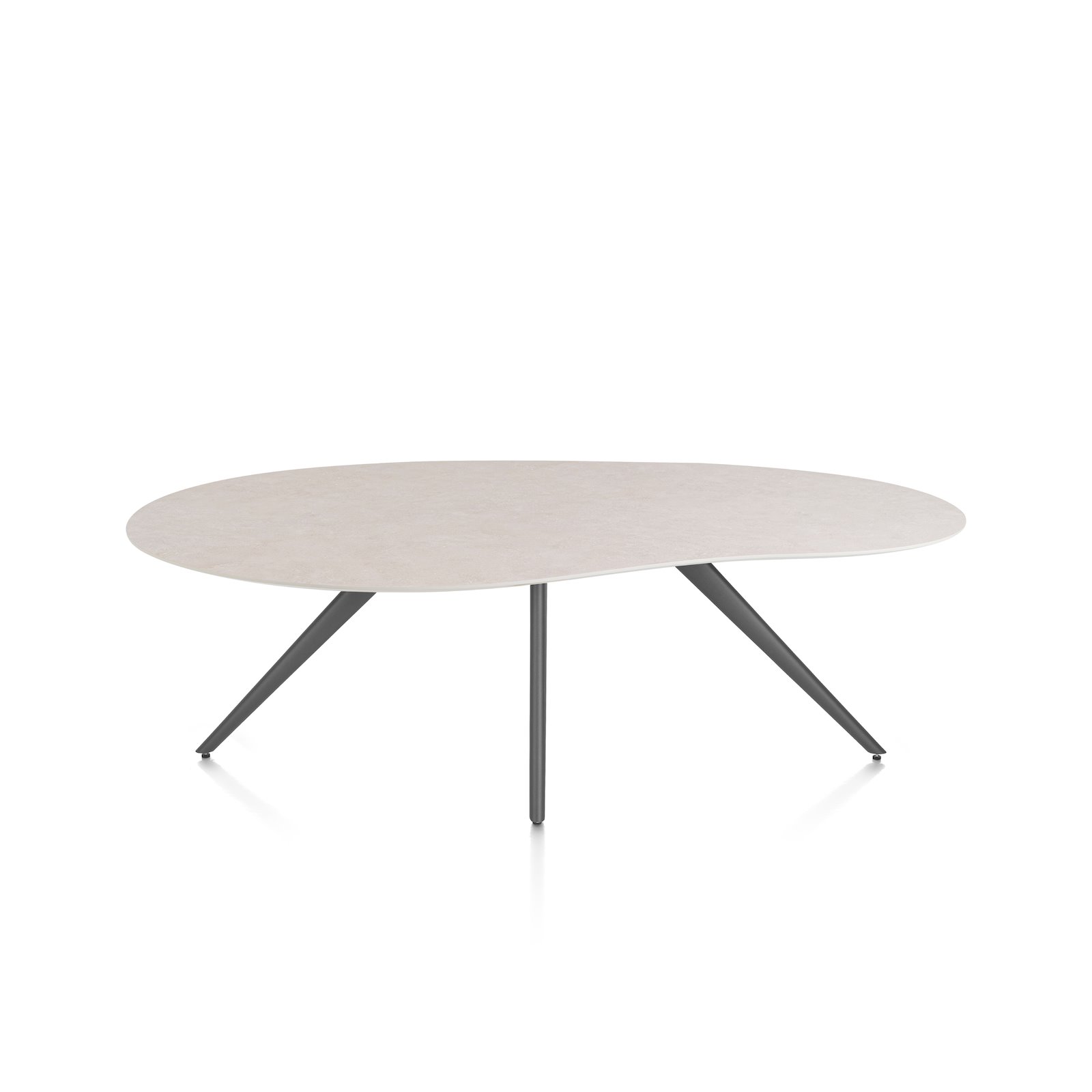 Xooon eetkamertafel SALUTI organisch 210×120 cm (4-poot grafiet) light sand