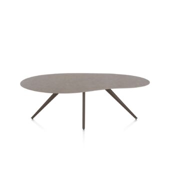 Xooon eetkamertafel SALUTI organisch 210x120 cm (4-poot steelbrown) lava