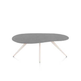 Xooon eetkamertafel SALUTI organisch 180x120 cm (4-poot creme) antraciet