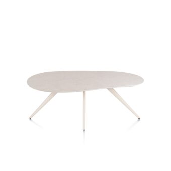 Xooon eetkamertafel SALUTI organisch 180x120 cm (4-poot creme) light sand
