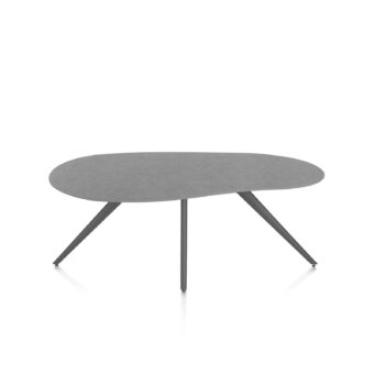 Xooon eetkamertafel SALUTI organisch 180x120 cm (4-poot grafiet) antraciet