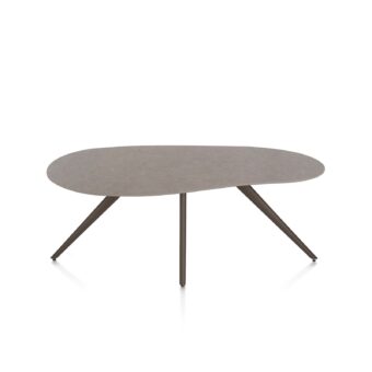 Xooon eetkamertafel SALUTI organisch 180x120 cm (4-poot steelbrown) lava