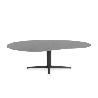 Xooon eetkamertafel SALUTI organisch 240x120 cm (teenpoot rough off black) antraciet