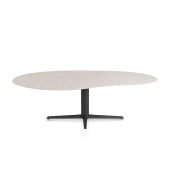 Xooon eetkamertafel SALUTI organisch 240x120 cm (teenpoot rough off black) light sand