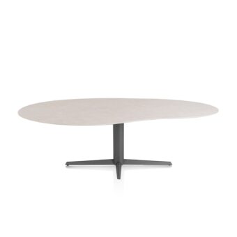 Xooon eetkamertafel SALUTI organisch 240x120 cm (teenpoot grafiet) light sand