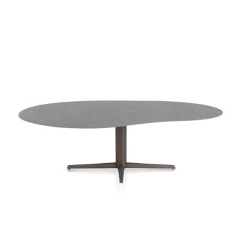 Xooon eetkamertafel SALUTI organisch 240x120 cm (teenpoot steelbrown) antraciet