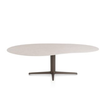 Xooon eetkamertafel SALUTI organisch 240x120 cm (teenpoot steelbrown) light sand