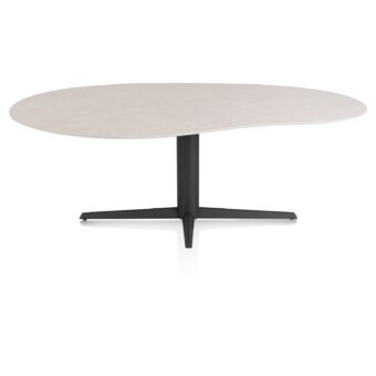 Xooon eetkamertafel SALUTI organisch 210x120 cm (teenpoot rough off black) light sand