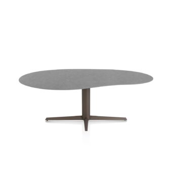 Xooon eetkamertafel SALUTI organisch 210x120 cm (teenpoot steelbrown) antraciet