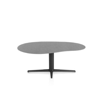 Xooon eetkamertafel SALUTI organisch 180x120 cm (teenpoot rough off black) antraciet