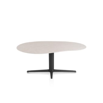 Xooon eetkamertafel SALUTI organisch 180x120 cm (teenpoot rough off black) light sand