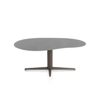 Xooon eetkamertafel SALUTI organisch 180x120 cm (teenpoot steelbrown) antraciet