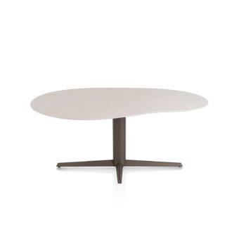Xooon eetkamertafel SALUTI organisch 180x120 cm (teenpoot steelbrown) light sand