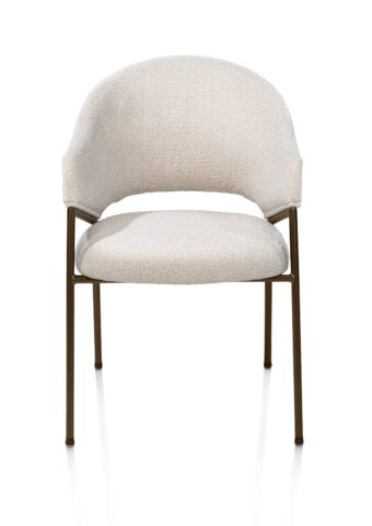 Xooon armstoel NOEL - frame steelbrown - stof sevilla creme