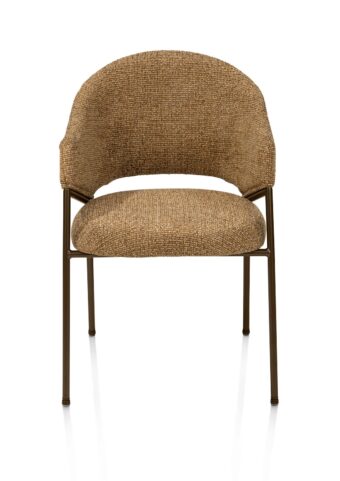 Xooon armstoel NOEL - frame steelbrown - stof sevilla oker