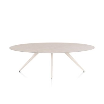 Xooon eetkamertafel SALUTI ellips 240x110 cm (4-poot creme) light sand