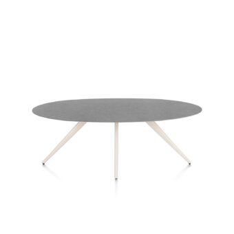 Xooon eetkamertafel SALUTI ellips 210x105 cm (4-poot creme) antraciet