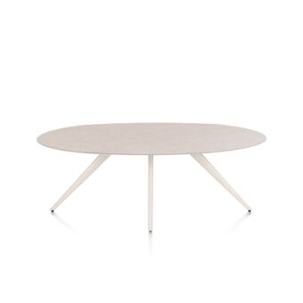 Xooon eetkamertafel SALUTI ellips 210x105 cm (4-poot creme) light sand