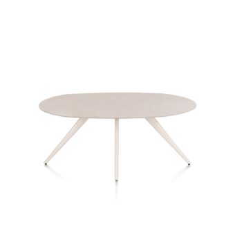 Xooon eetkamertafel SALUTI ellips 180x105 cm (4-poot creme) light sand