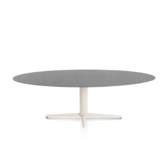 Xooon eetkamertafel SALUTI ellips 240x110 cm (teenpoot creme) antraciet