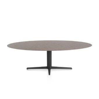 Xooon eetkamertafel SALUTI ellips 240x110 cm (teenpoot rough off black) lava
