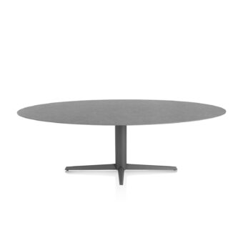 Xooon eetkamertafel SALUTI ellips 240x110 cm (teenpoot grafiet) antraciet
