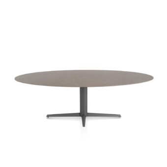 Xooon eetkamertafel SALUTI ellips 240x110 cm (teenpoot grafiet) lava