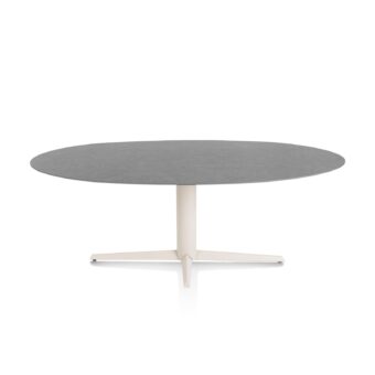 Xooon eetkamertafel SALUTI ellips 210x105 cm (teenpoot creme) antraciet