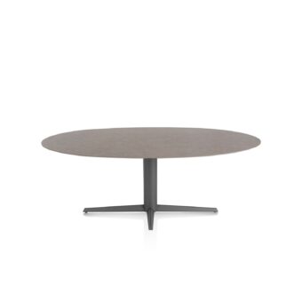 Xooon eetkamertafel SALUTI ellips 210x105 cm (teenpoot grafiet) antraciet