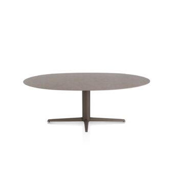 Xooon eetkamertafel SALUTI ellips 210x105 cm (teenpoot steelbrown) lava