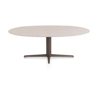 Xooon eetkamertafel SALUTI ellips 210x105 cm (teenpoot steelbrown) light sand