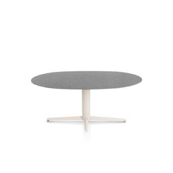Xooon eetkamertafel SALUTI ellips 180x105 cm (teenpoot creme) antraciet