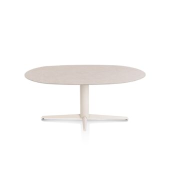 Xooon eetkamertafel SALUTI ellips 180x105 cm (teenpoot creme) light sand