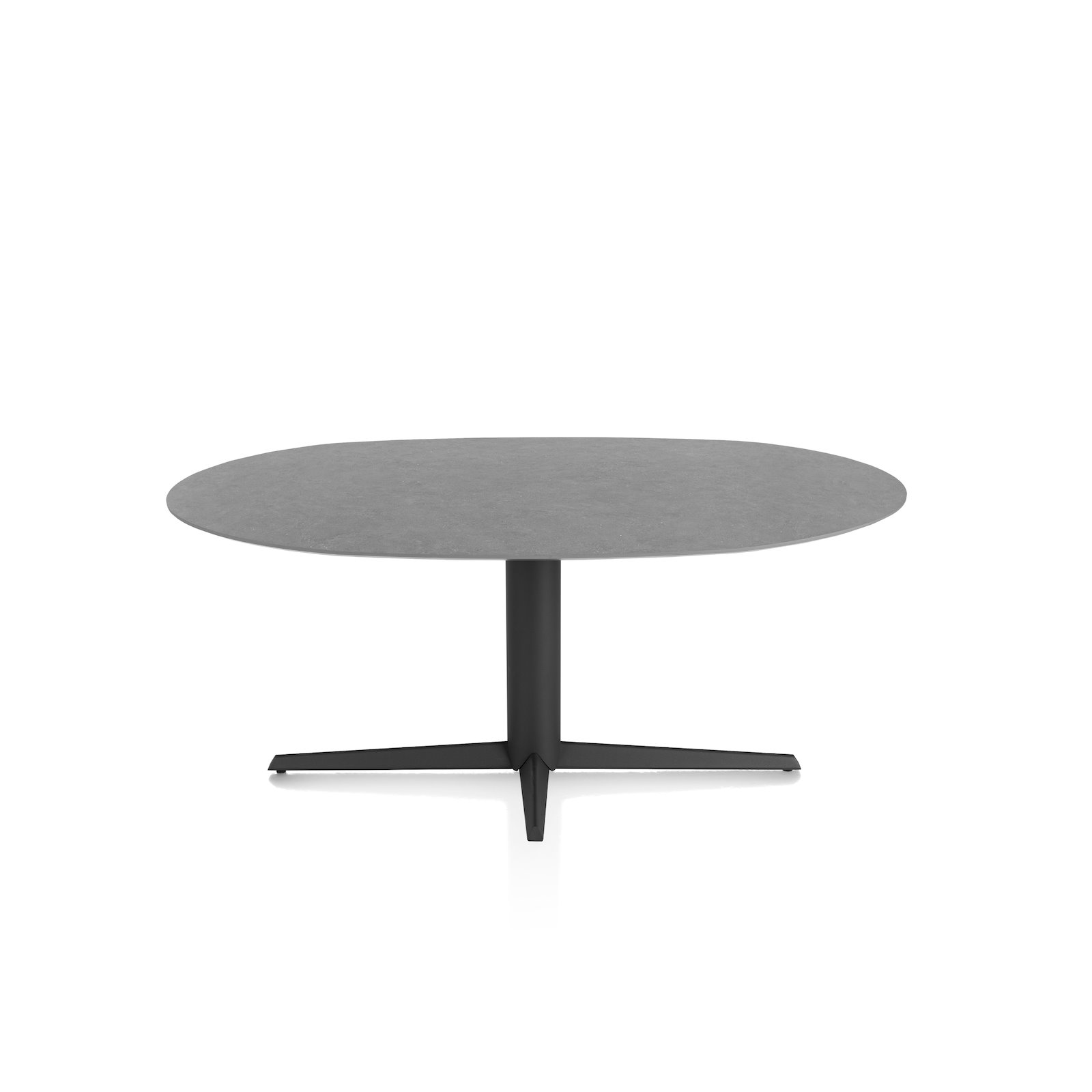 Xooon eetkamertafel SALUTI ellips 180×105 cm (teenpoot rough off black) antraciet