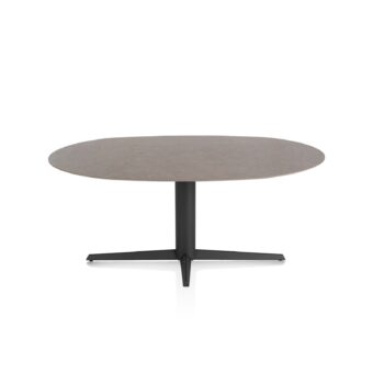 Xooon eetkamertafel SALUTI ellips 180x105 cm (teenpoot rough off black) lava