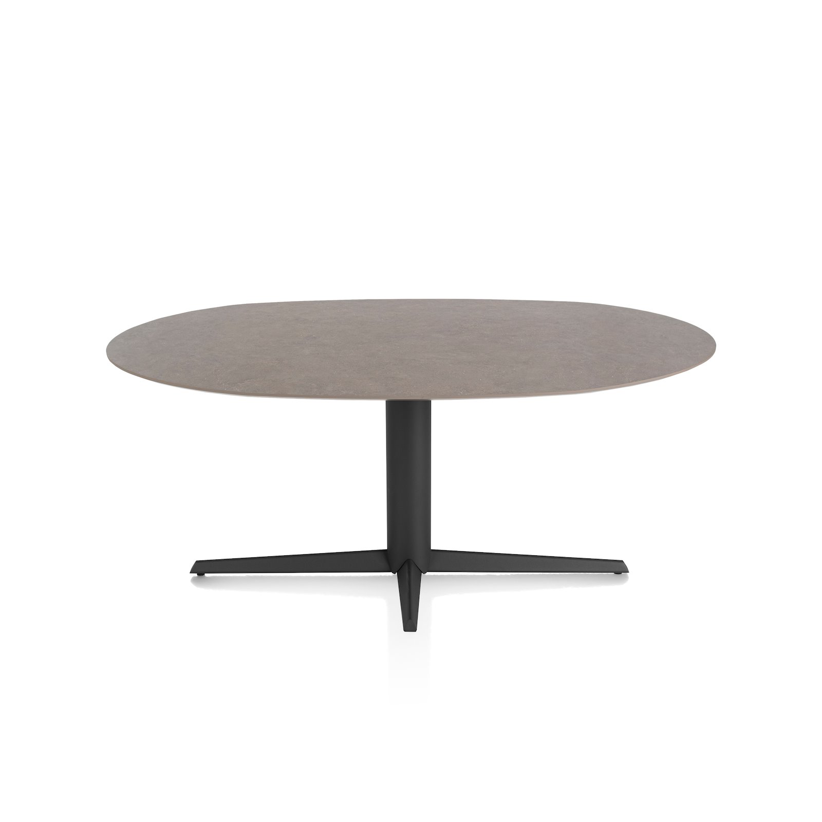 Xooon eetkamertafel SALUTI ellips 180×105 cm (teenpoot rough off black) lava