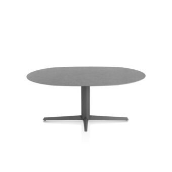 Xooon eetkamertafel SALUTI ellips 180x105 cm (teenpoot grafiet) antraciet