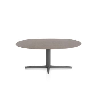 Xooon eetkamertafel SALUTI ellips 180x105 cm (teenpoot grafiet) lava